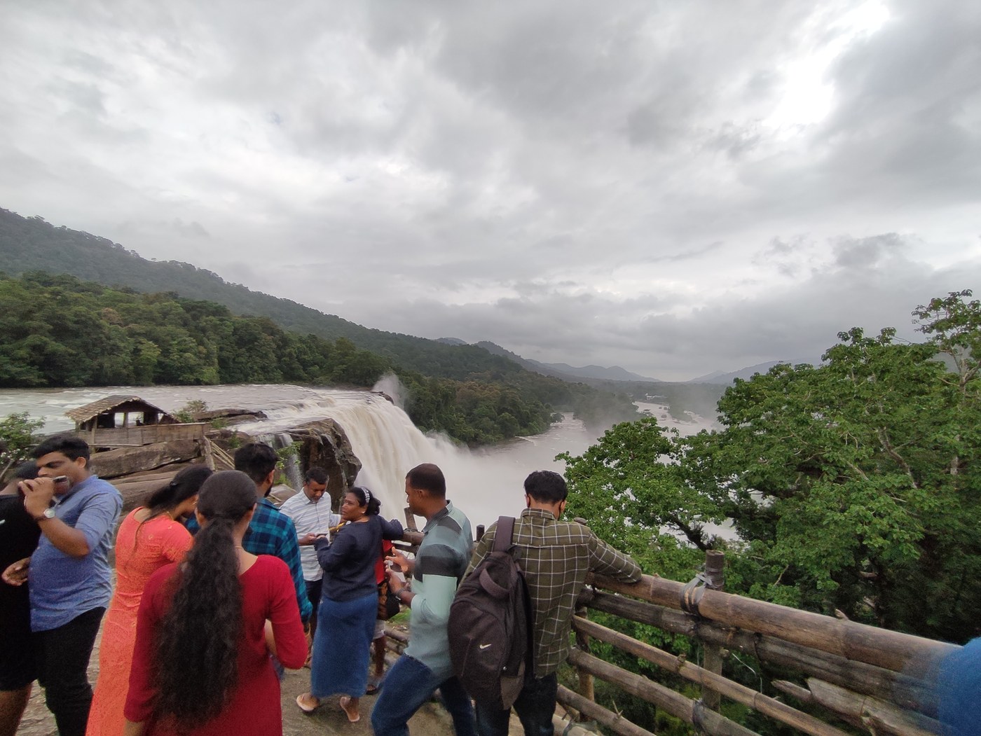Athirappilly Falls on a bike rental in Cochin day ride in October