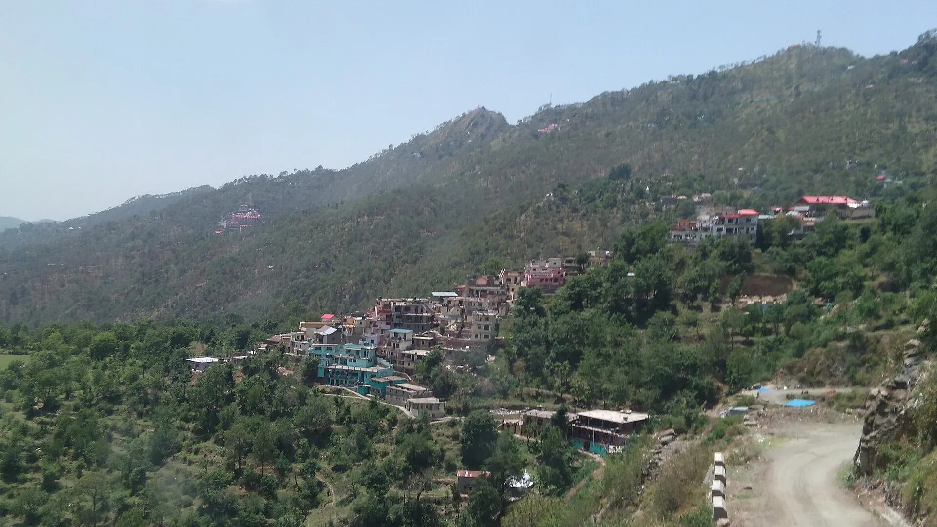 View from the Kasauli hills looking across the Shivalik landscape