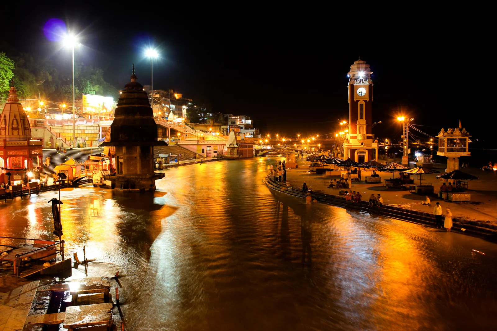 Har Ki Pauri and the Ganga at Haridwar in the evening