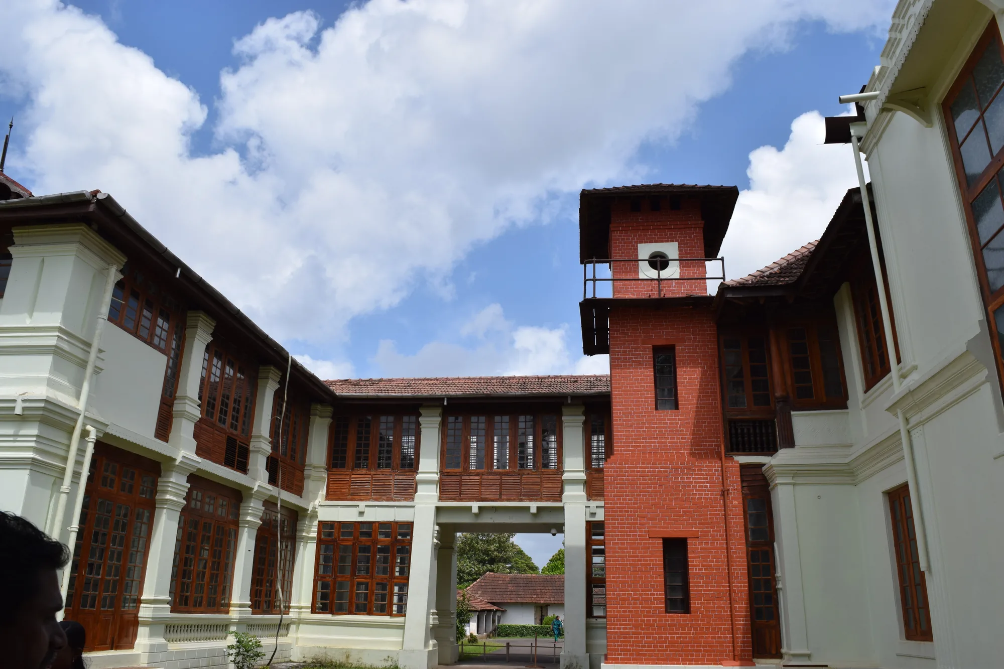 Courtyard and Kerala-style palace wings at Hill Palace Museum Tripunithura on a Cochin bike day