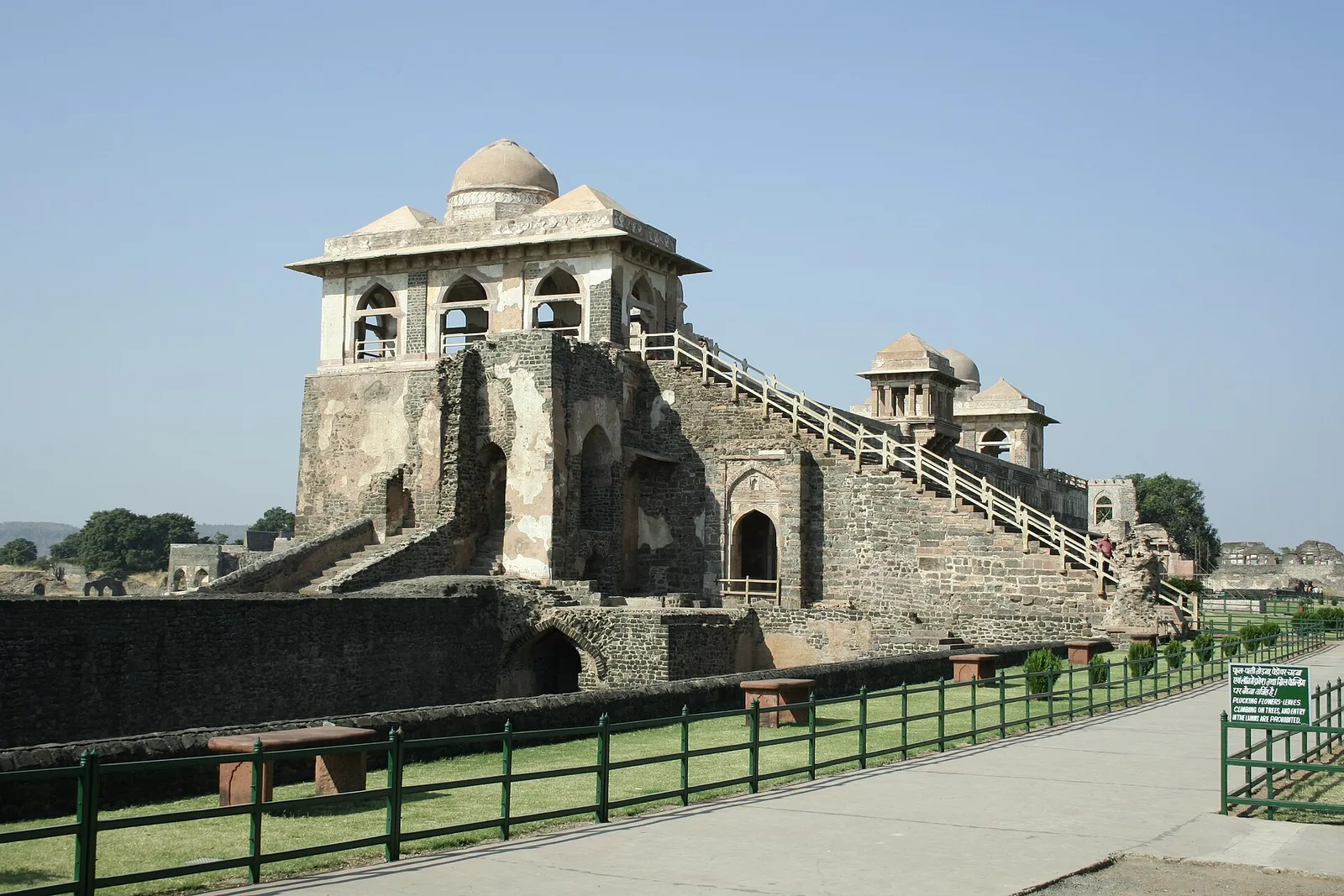 Jahaz Mahal palace beside its tank at Mandu