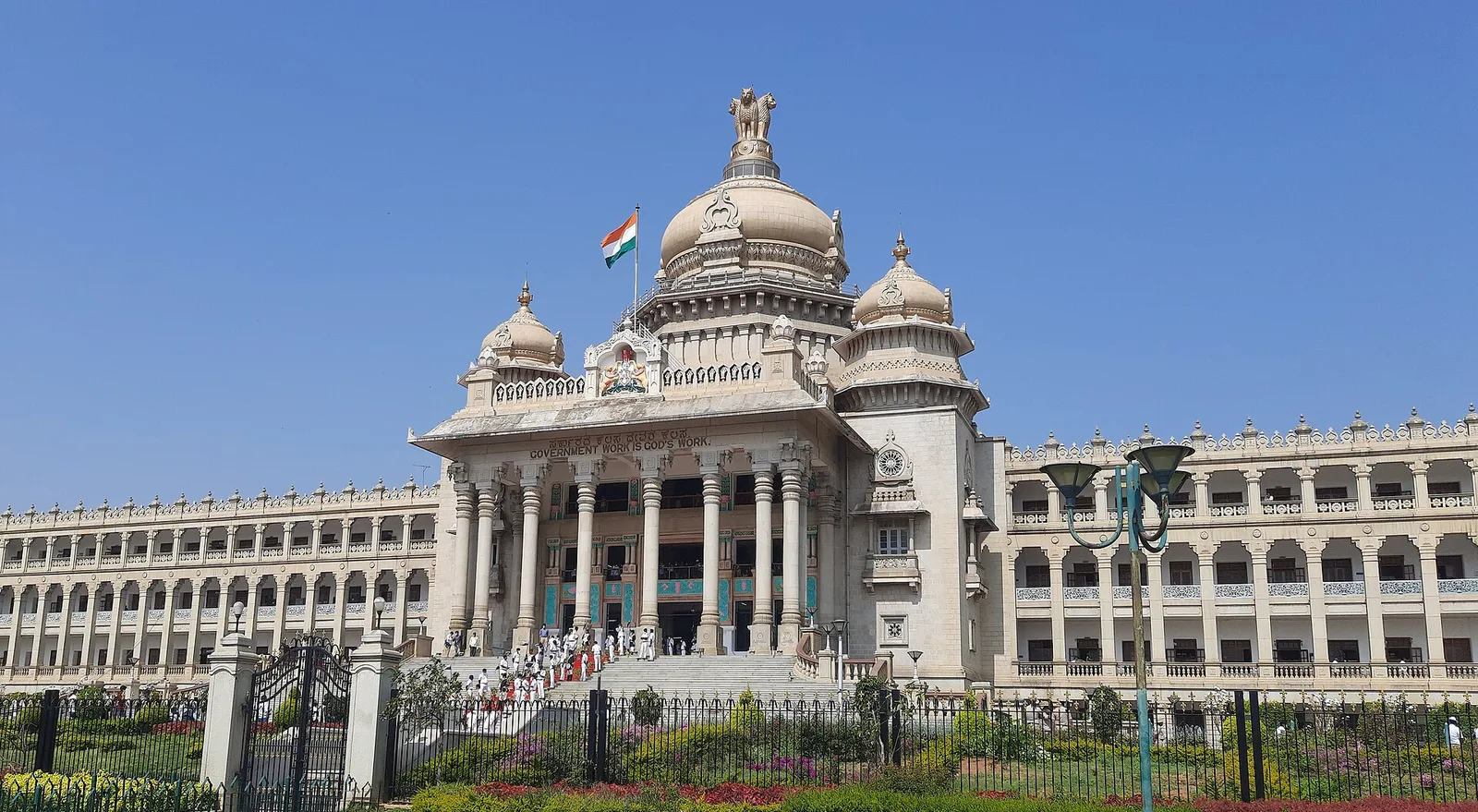 The Vidhana Soudha legislative building in Bengaluru